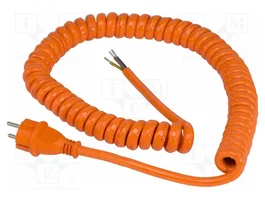 AS SCHWABE Câble d'alimentation H07BQ-F 3G1,5mm2 Spiral Orange