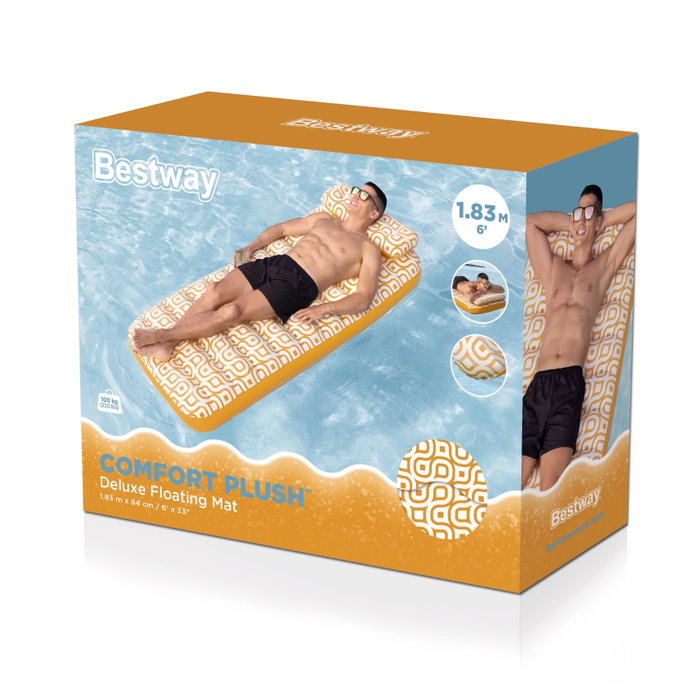 Bestway 43836 Colchoneta Gonflable Waterproof Deluxe 183x84 cm pour Plage et Piscine Bestway 43836 Colchoneta Gonflable Waterproof Deluxe 183x84 cm pour Plage et Piscine