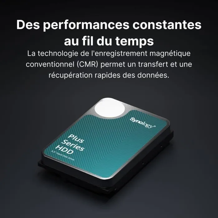 Synology HAT3300-4T - Disque dur interne 4 To SATA 6 Go/s - 5400 Tours/min - Pour stockage NAS haute charge (180 To/an)