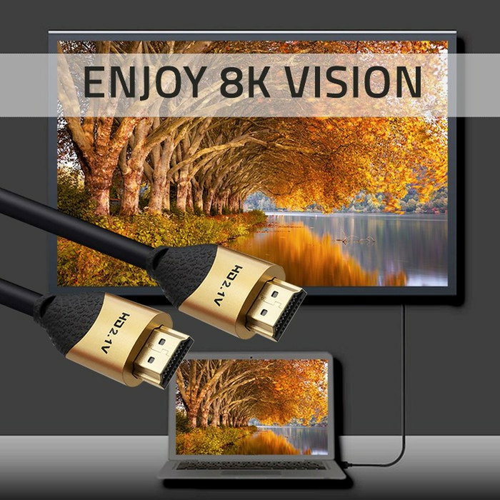 QOLTEC Câble HDMI 2.1 de 3m, Noir