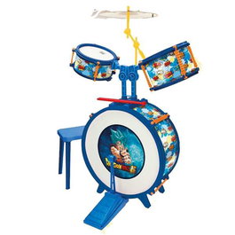 Reig - Batterie 3 éléments avec banquette - Jeu d'imitation musicale pour enfants à partir de 3 ans - Langue produit : espagnol