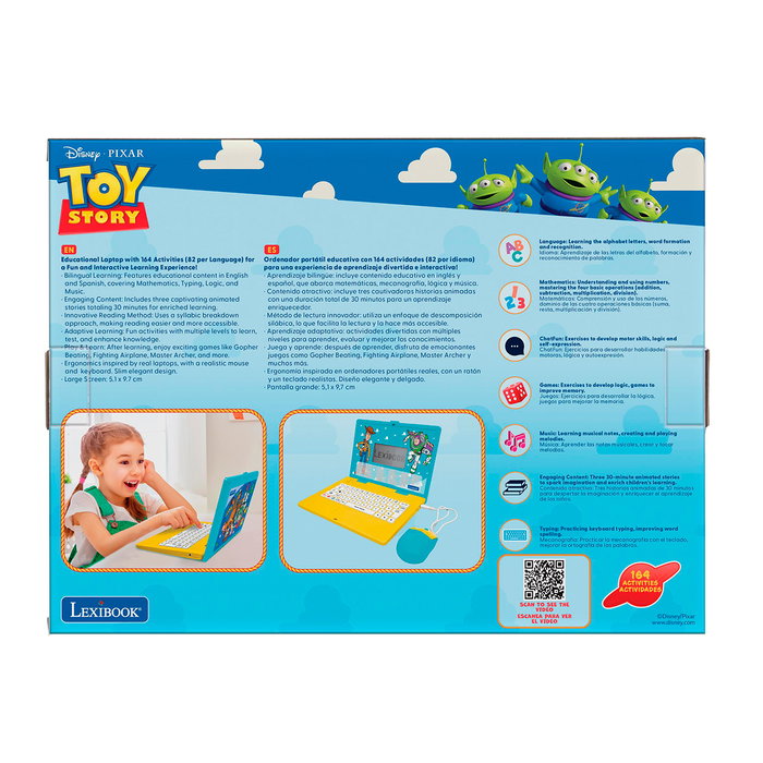 Lexibook Ordinateur portable éducatif bilingue Toy Story