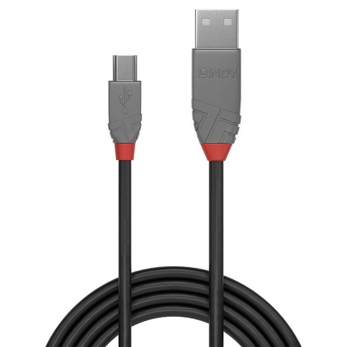 Lindy Câble USB 2.0 Anthra Line Type A vers Mini-B, 2m