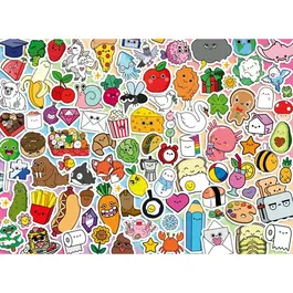 Ravensburger - Puzzle 500 pièces Stickers Kawaii pour Adultes et Enfants dès 12 Ans - Qualité Supérieure - Réf. 12001796