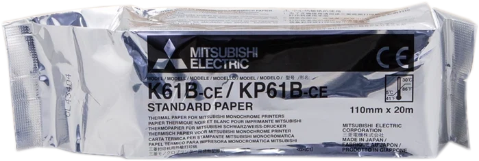 Mitsubishi KP61B-CE Rouleau de Papier Thermique 110 mm x 20 m Blanc Mitsubishi KP61B-CE Rouleau de Papier Thermique 110 mm x 20 m Blanc