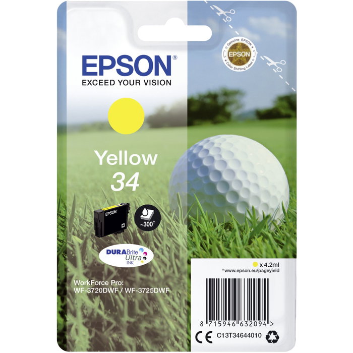 Epson Cartouche d'encre jaune DURABrite Ultra 34 Epson Cartouche d'encre jaune DURABrite Ultra 34