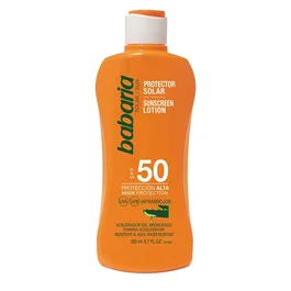 Babaria Lotion solaire SPF 50 à l'aloe vera, 200 ml