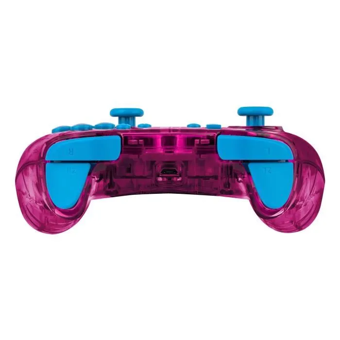 PDP - Manette Filaire Rock Candy Nintendo Switch - Princesse Peach - Rose - Confort Ergonomique et Coque Transparente