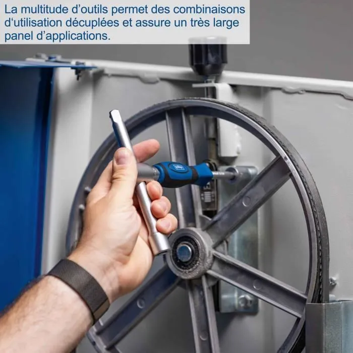 Scheppach TB170 Mallette à outils verrouillable de 135 pièces en acier chrome vanadium - Ensemble complet avec rangement pratique Scheppach TB170 Mallette à outils verrouillable de 135 pièces en acier chrome vanadium - Ensemble complet avec rangement pratique