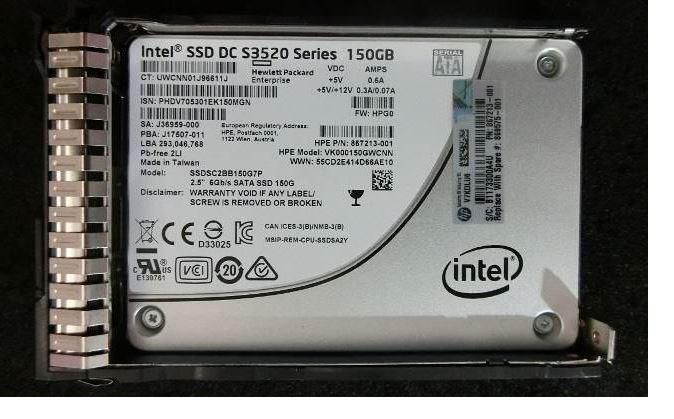 Hewlett Packard Enterprise 150 Go SSD 2,5 pouces SATA III SFF RI SC