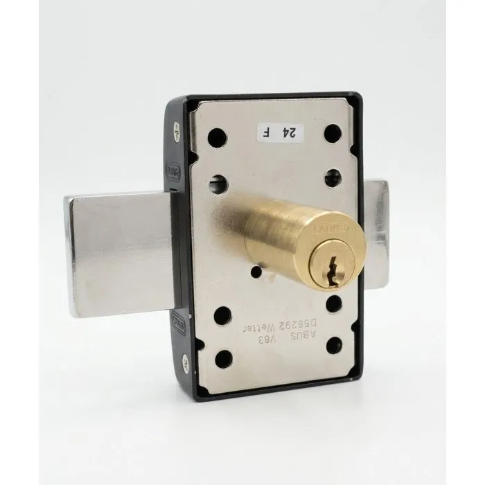 Abus Verrou de porte V83 CB 40 BK Noir avec coffre en acier