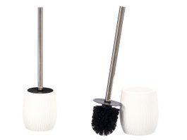 Berilo Escobillero Poliresina Blanc Rayures 10x35x10 cm (Set de 6)