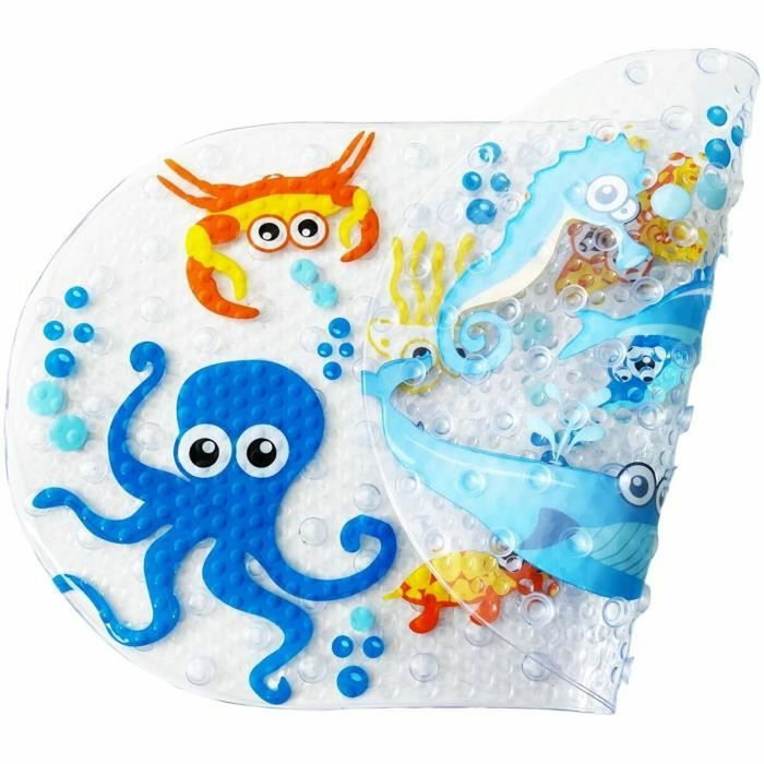 Thermobaby Tapis de bain antidérapant motifs animaux marins