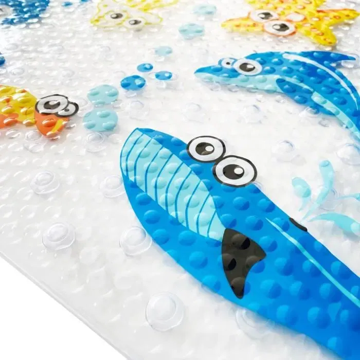 Thermobaby - Tapis de bain antidérapant pour baignoire avec motifs d'animaux marins - Sécurité et confort pour bébé
