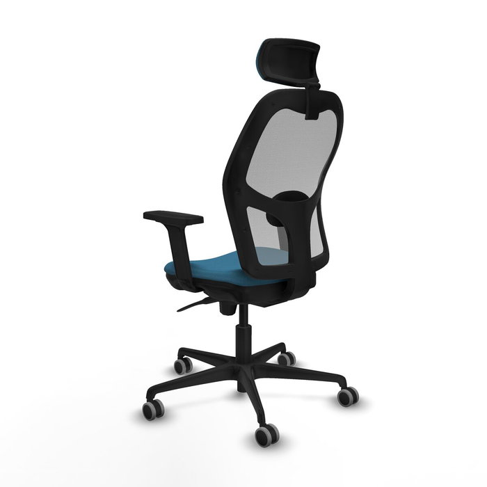 Piqueras y Crespo Chaise de Bureau avec Appui-tête 2D036G2 Gris Vert pétrole