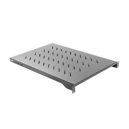 Lanberg Bandeja Fixe 1U 482x750 mm pour Rack 19" jusqu'à 15 kg Noir