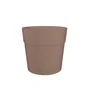 ARTEVASI Pot de fleurs rond CAPRI LARGE, plastique avec réservoir d'eau, diamètre 35 cm, couleur taupe, dimensions 34.6 x 34.6 x 33.2 cm