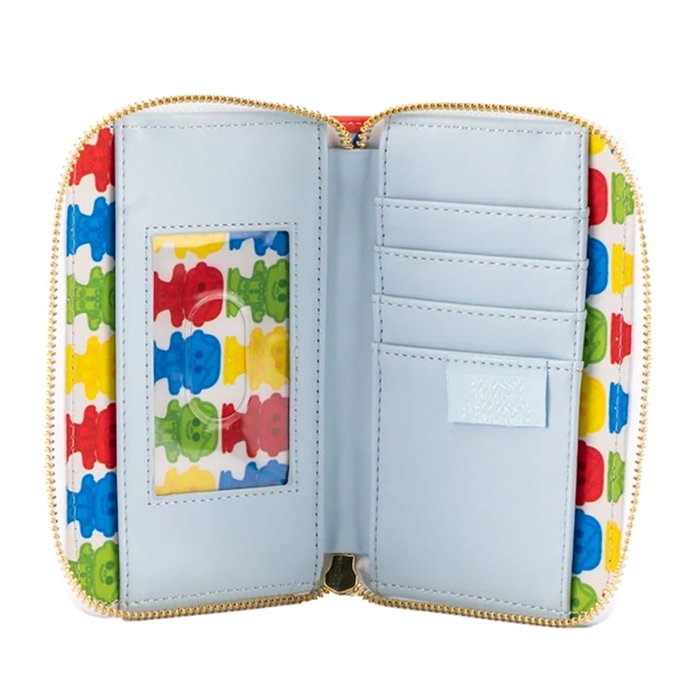 Loungefly Portefeuille Candy Land Take Me avec fermeture éclair, portefeuille en cuir végétalien avec compartiments pour cartes