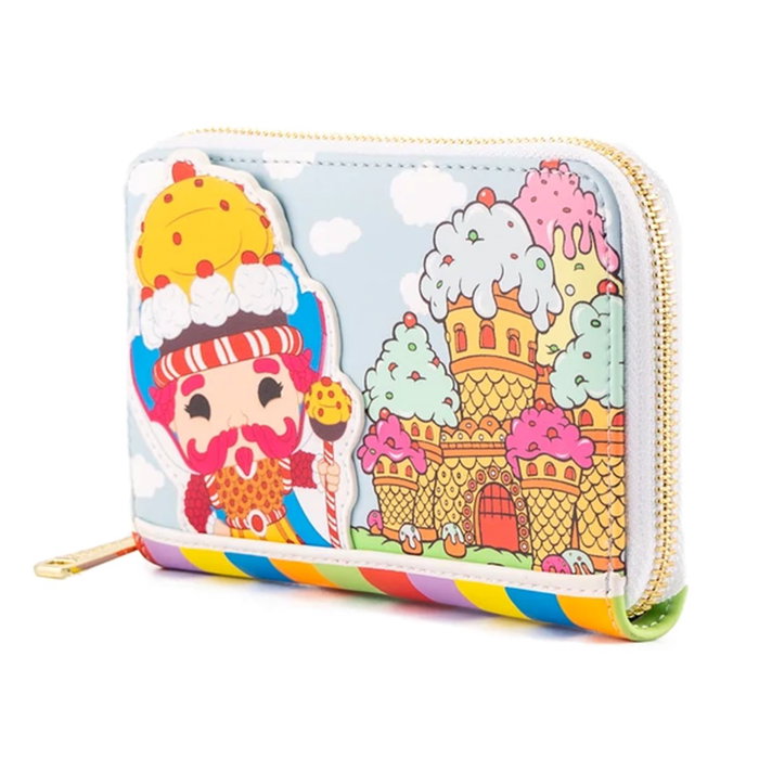 Loungefly Portefeuille Candy Land Take Me avec fermeture éclair, portefeuille en cuir végétalien avec compartiments pour cartes