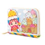 Loungefly Portefeuille Candy Land Take Me avec fermeture éclair, portefeuille en cuir végétalien avec compartiments pour cartes