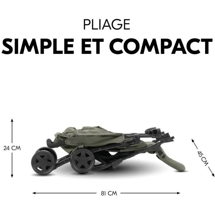 Hauck Poussette Canne Sport Pliable et Inclinable avec Capote Pare-Soleil, 4 Roues Pivotantes, Siège jusqu'à 15 kg - Modèle Olive