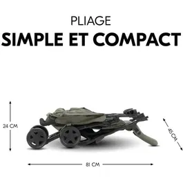 Hauck Poussette Canne Sport Pliable et Inclinable avec Capote Pare-Soleil, 4 Roues Pivotantes, Siège jusqu'à 15 kg - Modèle Olive