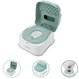 Ingenuity Système 3-en-1 Prepare to Potty - Réducteur de Toilette et Marche-pied pour l'Apprentissage de la Propreté - Fond Antidérapant