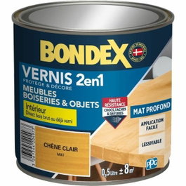 Bondex Vernis bois chêne clair mat - 0,5 L