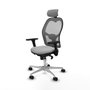 Piqueras y Crespo Chaise de Bureau avec Appui-tête Jorquera 3D086N2 Gris clair