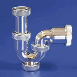 WOLFPACK LINEA PROFESIONAL Siphon coudé métallisé T-31 ME 1 1/2