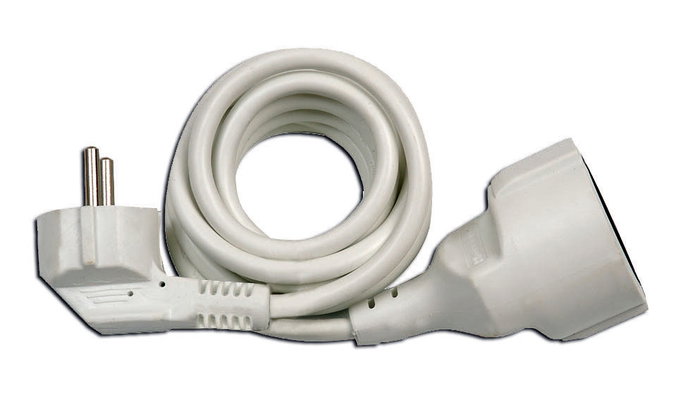 Simon Prolongateur avec 1 prise, 16A 250V~, 3 m, blanc