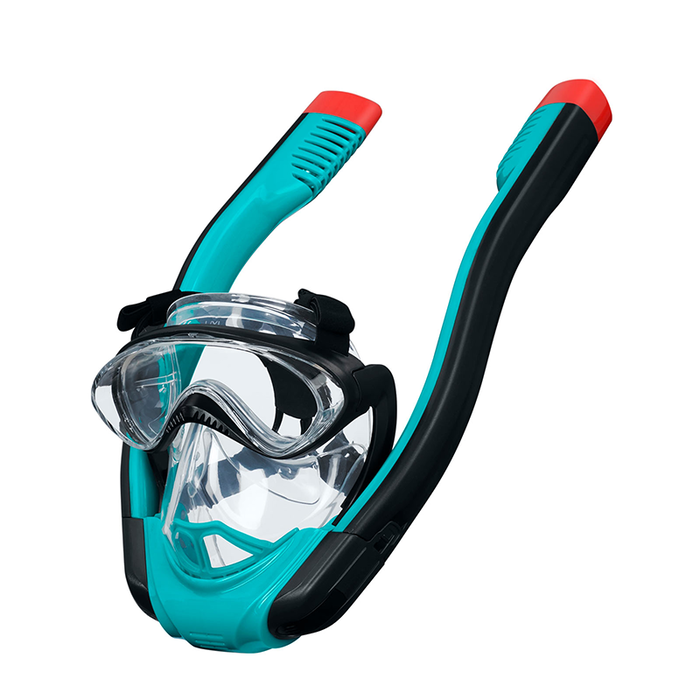 Bestway 24058 Snorkel Double Tube à Purge et Antibuée L/XL Piscine et Plage +12 Ans