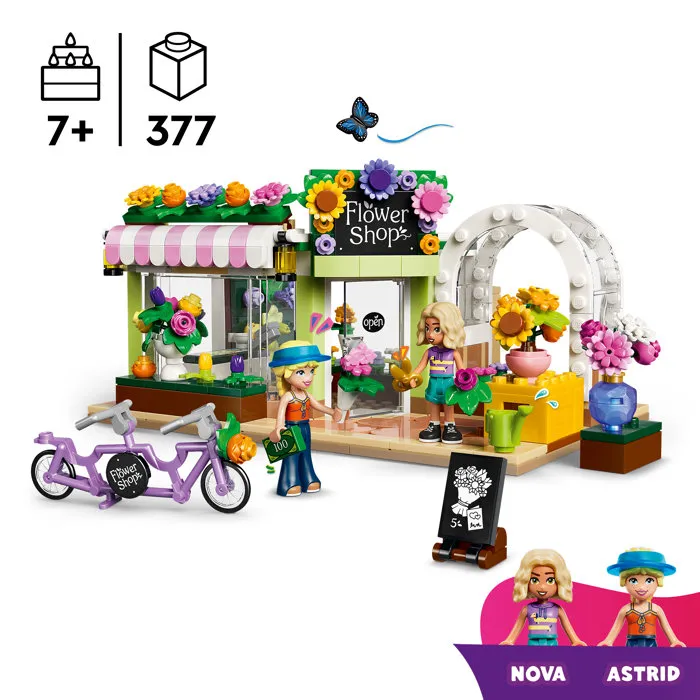 LEGO Friends 42693 Le Fleuriste - Jouet Miniature Fleurs Artificielles Cadeau Enfant Dès 7 Ans