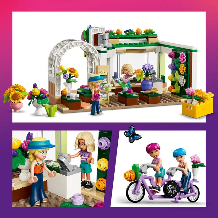 LEGO Friends 42693 Le Fleuriste - Jouet Miniature Fleurs Artificielles Cadeau Enfant Dès 7 Ans