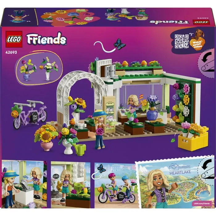 LEGO Friends 42693 Le Fleuriste - Jouet Miniature Fleurs Artificielles Cadeau Enfant Dès 7 Ans
