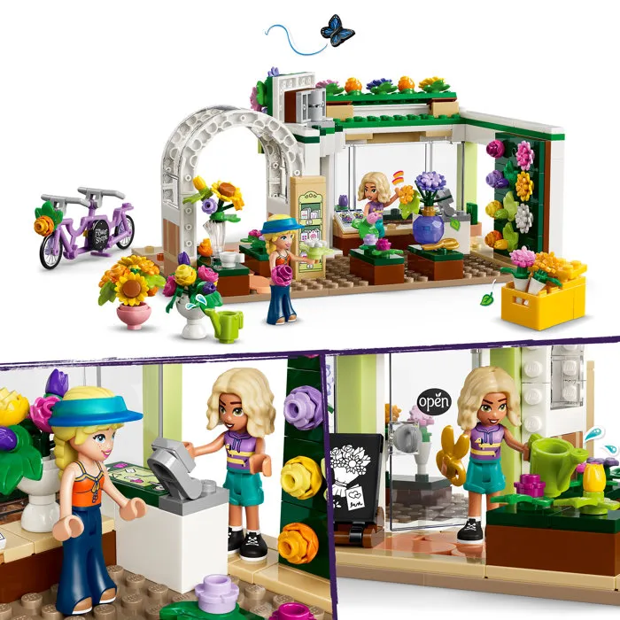 LEGO Friends 42693 Le Fleuriste - Jouet Miniature Fleurs Artificielles Cadeau Enfant Dès 7 Ans