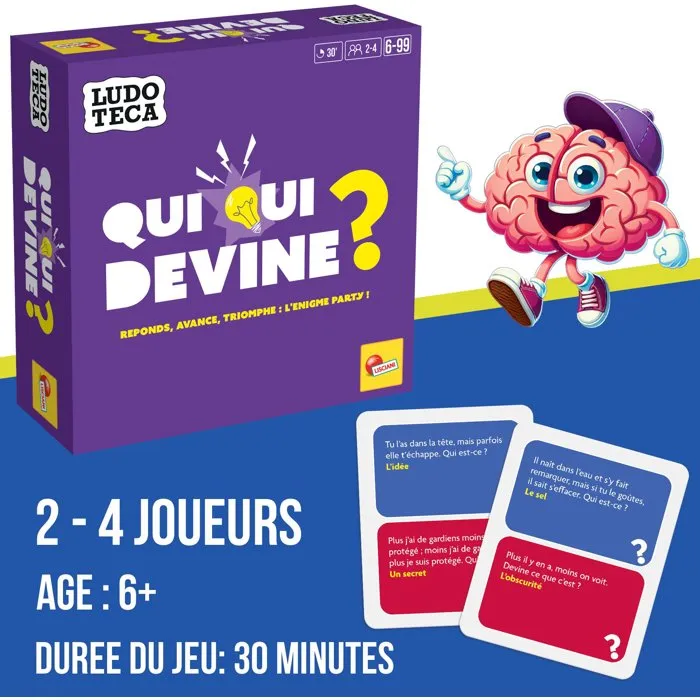 Liscianigiochi Qui Qui Devine? - Jeu d'Énigmes pour 2 à 4 Joueurs, Dès 6 Ans - LUDOTECA