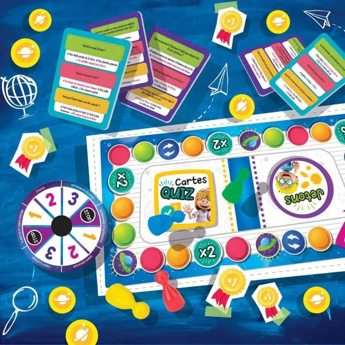Liscianigiochi FR89284 - Jeu éducatif d'astronomie pour enfants avec quiz, 3 niveaux de difficulté - 25.5x25.5x6 cm
