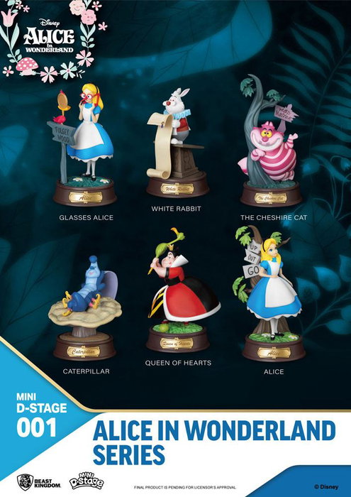 Beast Kingdom Toys Alice au pays des merveilles pack 6 statuettes Mini Diorama Stage 10 cm Beast Kingdom Toys Alice au pays des merveilles pack 6 statuettes Mini Diorama Stage 10 cm