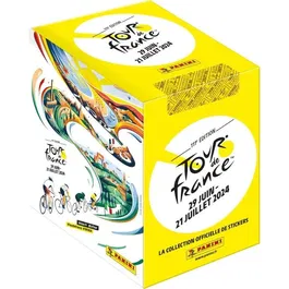 Panini - Boîte de 180 autocollants - Collection officielle Tour de France 2024 (36 pochettes de 5 stickers)