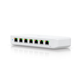 Ubiquiti Commutateur PoE Gestioné 8 ports Gigabit, 16 Gbps de capacité de commutation, Montage compact (L2)