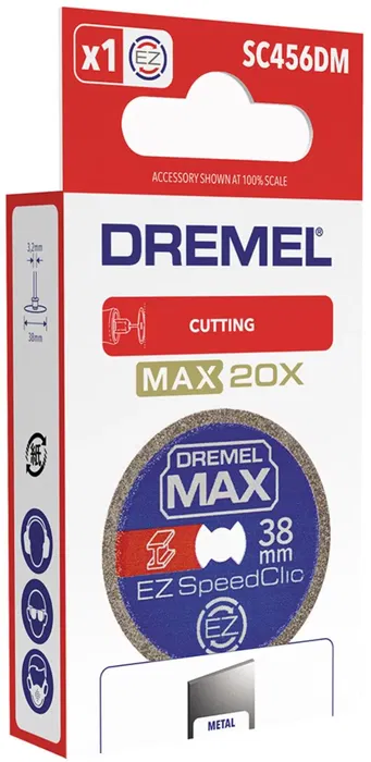 Dremel Disque à tronçonner EZ SpeedClic Max S456 Ø38mm pour métaux - Haute longévité et coupe rapide Dremel Disque à tronçonner EZ SpeedClic Max S456 Ø38mm pour métaux - Haute longévité et coupe rapide
