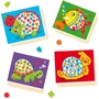 Ses Creative - J'apprends la mosaïque - Kit créatif enfant avec formes en mousse autocollantes et 4 cartes prédessinées - Loisir créatif dès 3 ans - Ref. Hobby 3-6