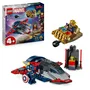 LEGO Marvel 76319 Captain America contre Thanos - Jouet Avion Quinjet et Vaisseau Spatial avec Minifigurines, 107 Pièces, Jeu de Construction Enfants dès 4 Ans