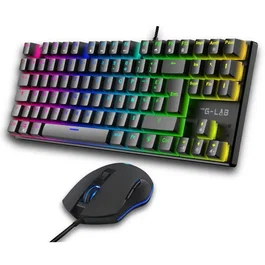 The G-Lab Pack Clavier et Souris Gaming COMBO MERCURY EX - Clavier Mécanique TKL Switch Rouge - Souris 7200 DPI - Rétroéclairage Rainbow