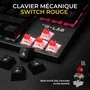 The G-Lab Pack Clavier et Souris Gaming COMBO MERCURY EX - Clavier Mécanique TKL Switch Rouge - Souris 7200 DPI - Rétroéclairage Rainbow