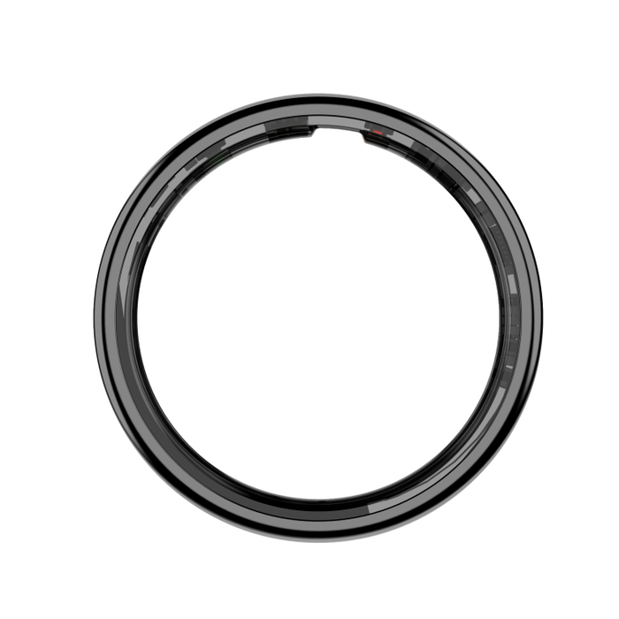 Leotec Smart Ring Kor Mau Noir - Bague connectée Bluetooth 5.0, fréquence cardiaque, charge sans fil