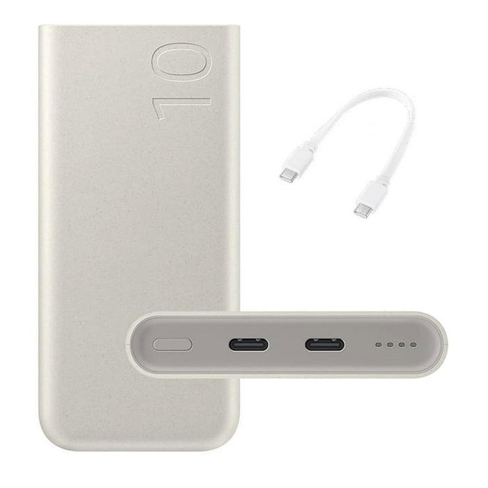 Samsung Powerbank Externe Original 10000mAh, Charge Rapide 25W, USB-C, Beige Samsung Powerbank Externe Original 10000mAh, Charge Rapide 25W, USB-C, Beige