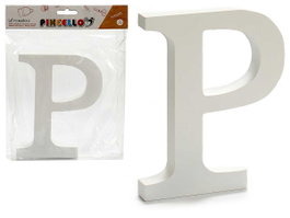 PINCELLO Lettre P en bois blanc