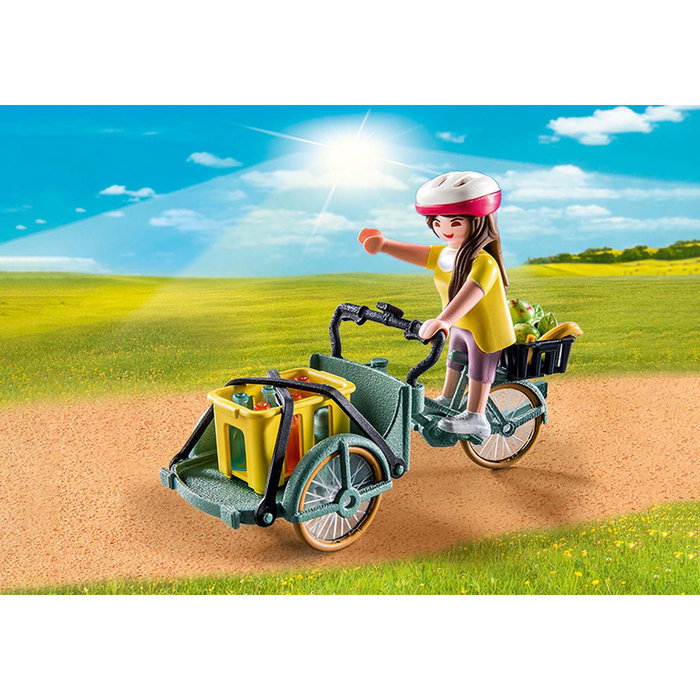 Playmobil 71306 Bicicleta de Cargo Country, Jouet Vélo de Charge avec Zone de Transport et Accessoires, 28 Pièces, Enfants 4 Ans et Plus